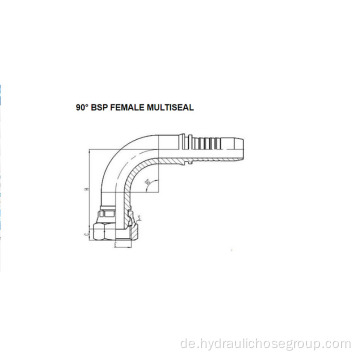 90° BSP Buchse Mutiseal 22191